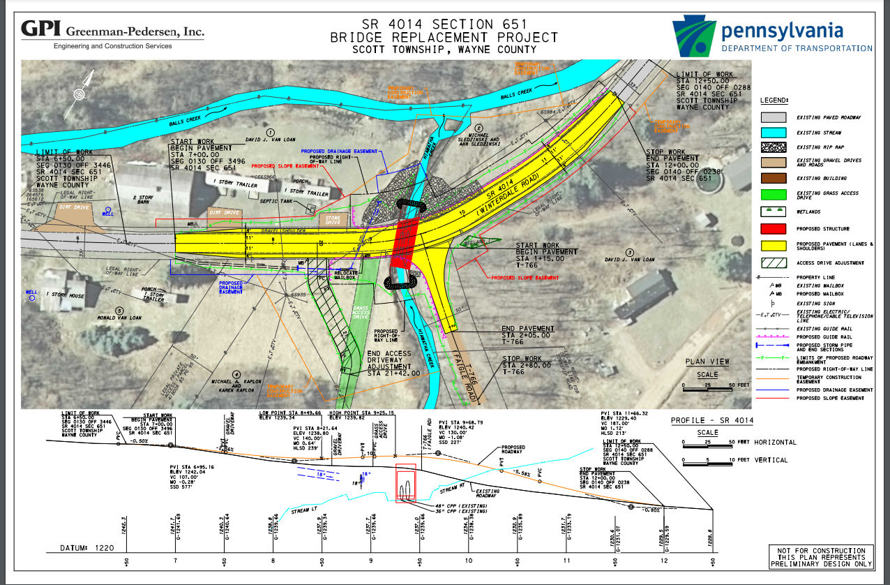 Route 4014 (Winterdale Road) over Hiawatha Creek | Department of